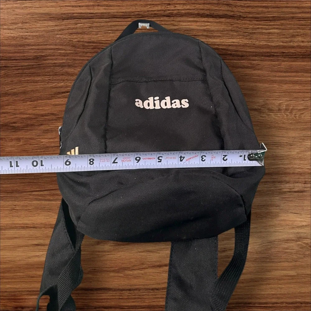 Adidas‎ Mini Backpack Black Bag Lightweight Small Travel School - Picture 2 of 6